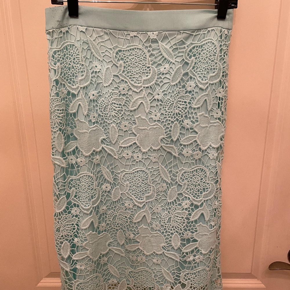 Dylan Gray Aqua Midi Skirt Size 4